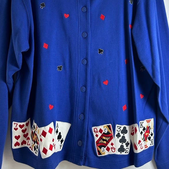 Bechamel Women’s Botton Down Blue Cardigan Sweater- Size Large - Picture 3 of 11